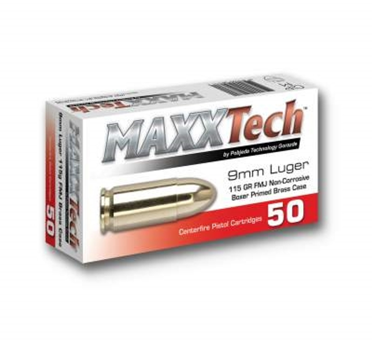 MAXXTech 9mm Ammo â€“ 1000 Rounds of 115 Grain FMJ Ammunition